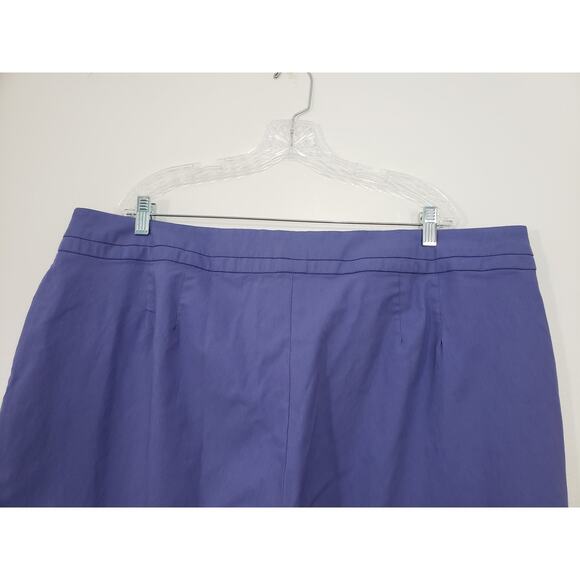 (Ma) Y2K Lane Bryant Woman Womens Plus Pants size 28 Capri Stretch Flare Lilac - Picture 4 of 6